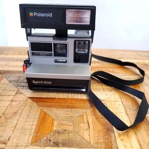 Vintage Polaroid Spirit 600 Instant Camera - Black and Silver